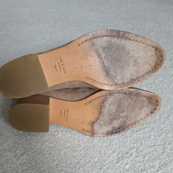 rag & bone Tan Suede Ankle Boots - Picture 3 of 6